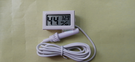 Термометр-гигрометр TH-12 (внешний датчик) белый